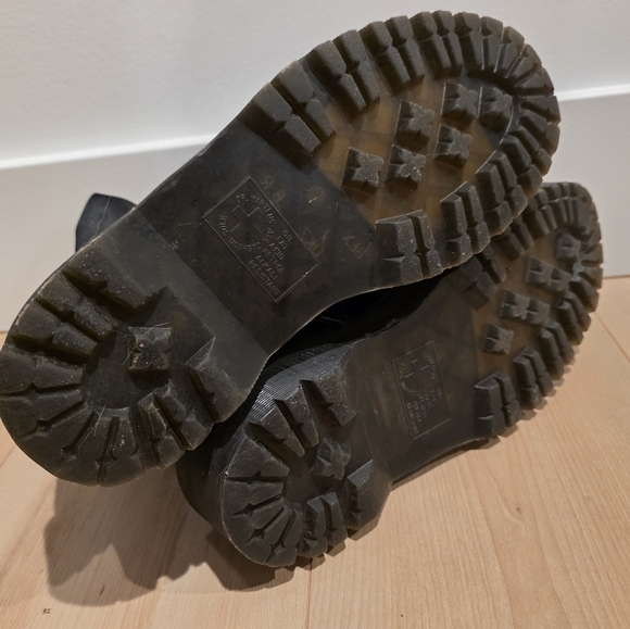 Dr Martens Molly Combat Boots High Top Shoes Boots Leather Black Womens 9 Grunge - Picture 9 of 10